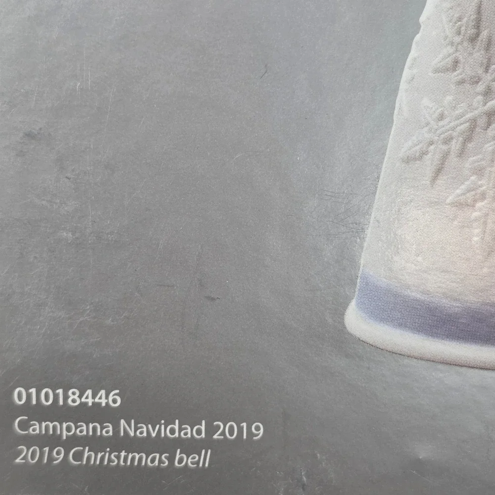 Lladro 2019 Porcelain Christmas Bell Ornament 01018446 New In Original Box